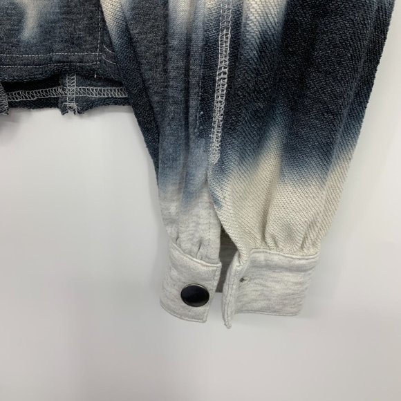 Versona Jacket Tie Dye Gray Blue Knit Button Down Long Sleeve - Picture 10 of 10